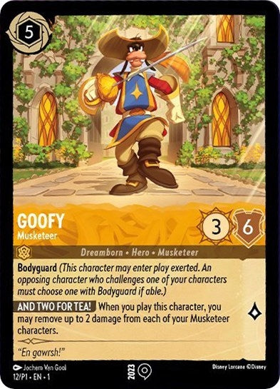 Image for Goofy - Musketeer (12) (Disney Lorcana Promo Cards) - Disney Lorcana