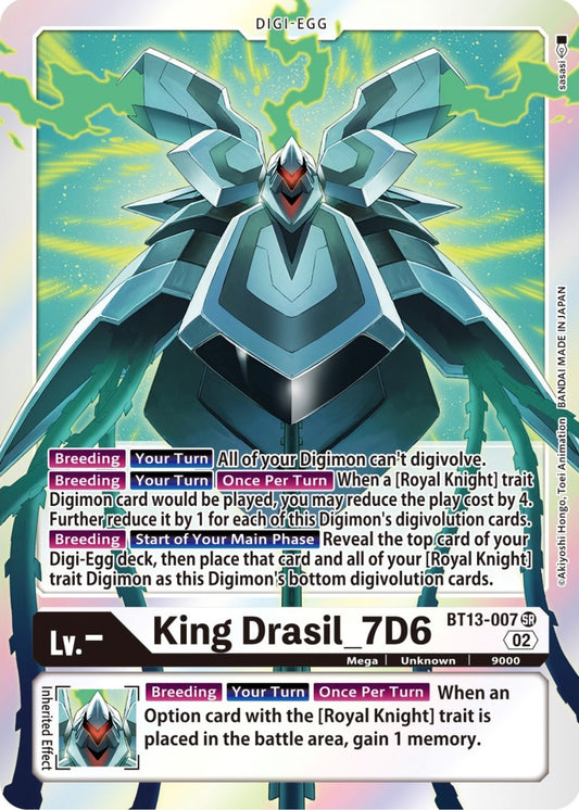 Image for King Drasil_7D6 (BT13-007 SR) (Versus Royal Knights) - Digimon Card Game