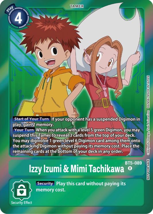Image for Izzy Izumi & Mimi Tachikawa (Event Pack 5) (BT5-089 R) (Battle of Omni) - Digimon Card Game