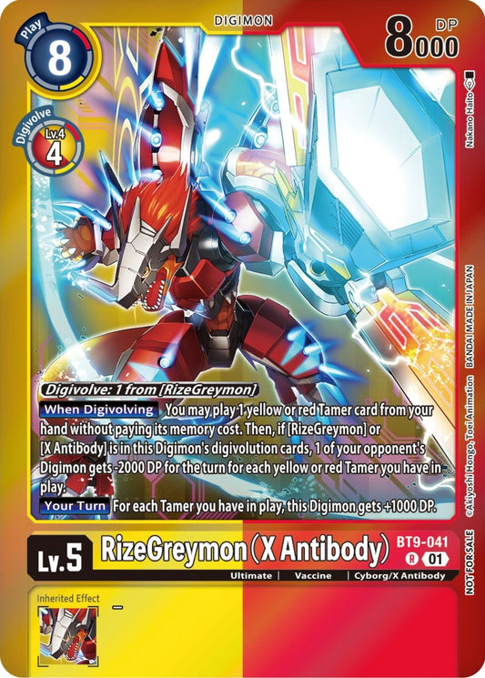 Image for RizeGreymon (X Antibody) (Event Pack 5) (BT9-041 R) (X Record) - Digimon Card Game