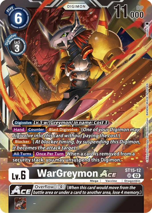 Image for WarGreymon ACE (Box Topper) (ST15-12) (Versus Royal Knights) - Digimon Card Game