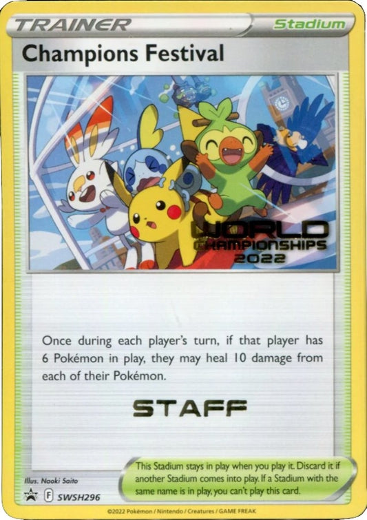 Image for Champions Festival - SWSH296 (World Championships 2022) [Staff] (SWSH296) (SWSH: Sword & Shield Promo Cards) - Pokemon