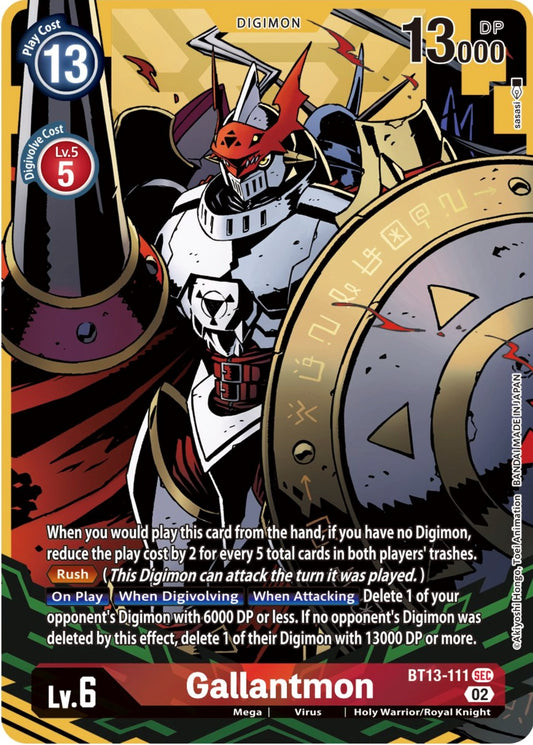 Image for Gallantmon (Alternate Art) (BT13-111 SEC) (Versus Royal Knights) - Digimon Card Game