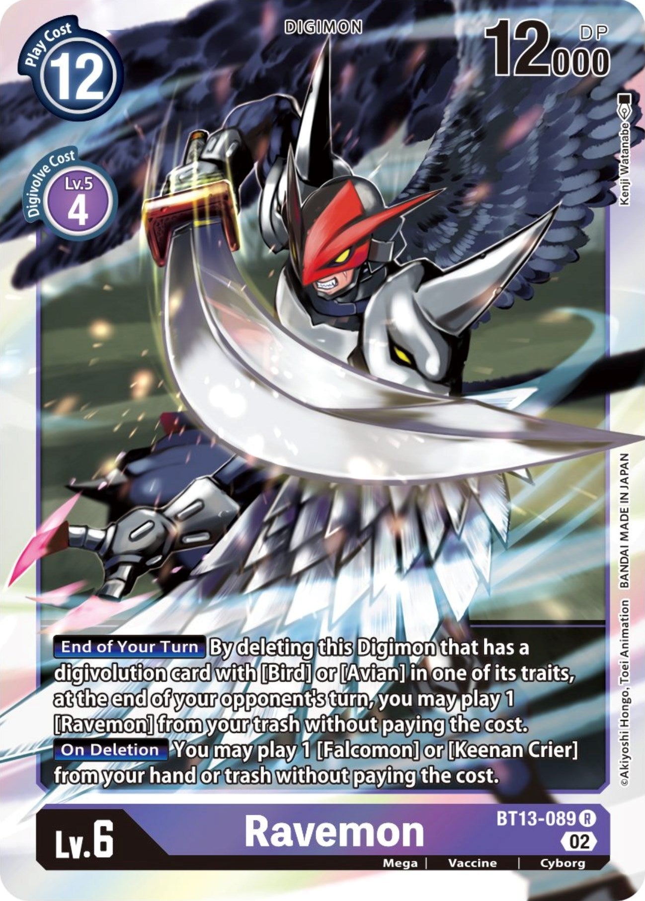 Image for Ravemon (BT13-089 R) (Versus Royal Knights) - Digimon Card Game