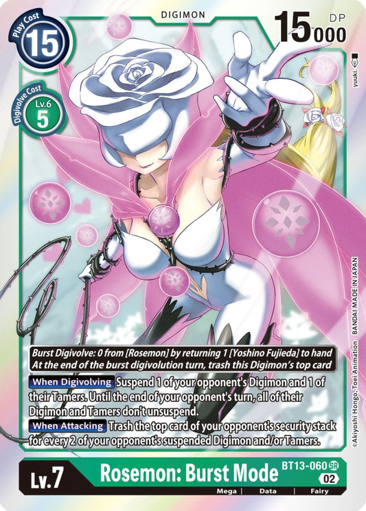Image for Rosemon: Burst Mode (BT13-060 SR) (Versus Royal Knights) - Digimon Card Game