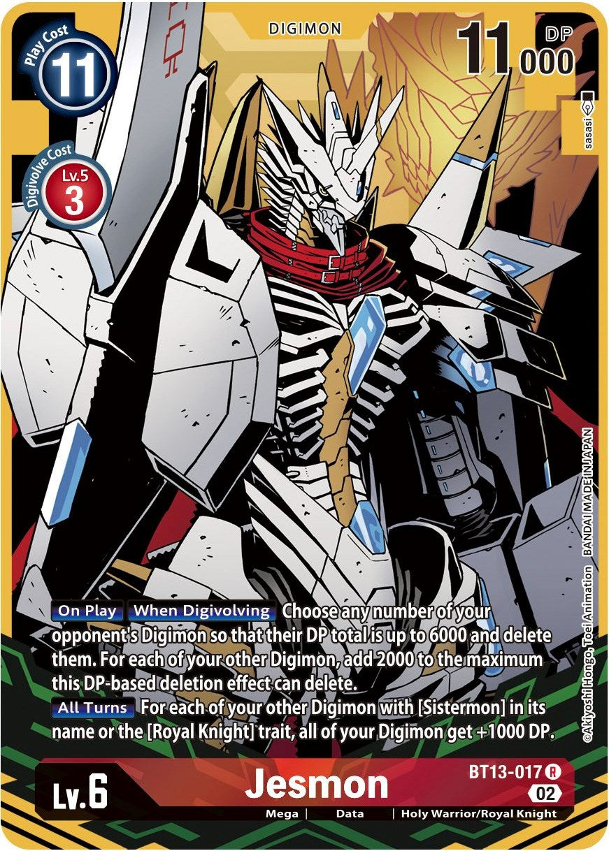 Image for Jesmon (Alternate Art) (BT13-017 R) (Versus Royal Knights) - Digimon Card Game