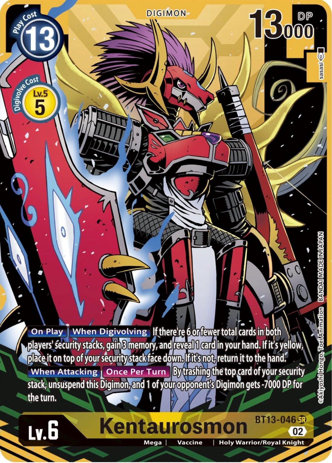 Image for Kentaurosmon (Alternate Art) (BT13-046 SR) (Versus Royal Knights) - Digimon Card Game