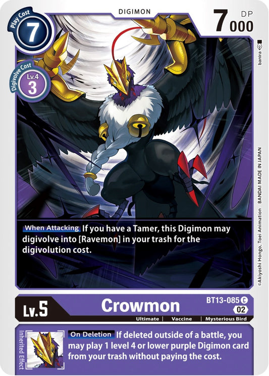Image for Crowmon (BT13-085 C) (Versus Royal Knights) - Digimon Card Game