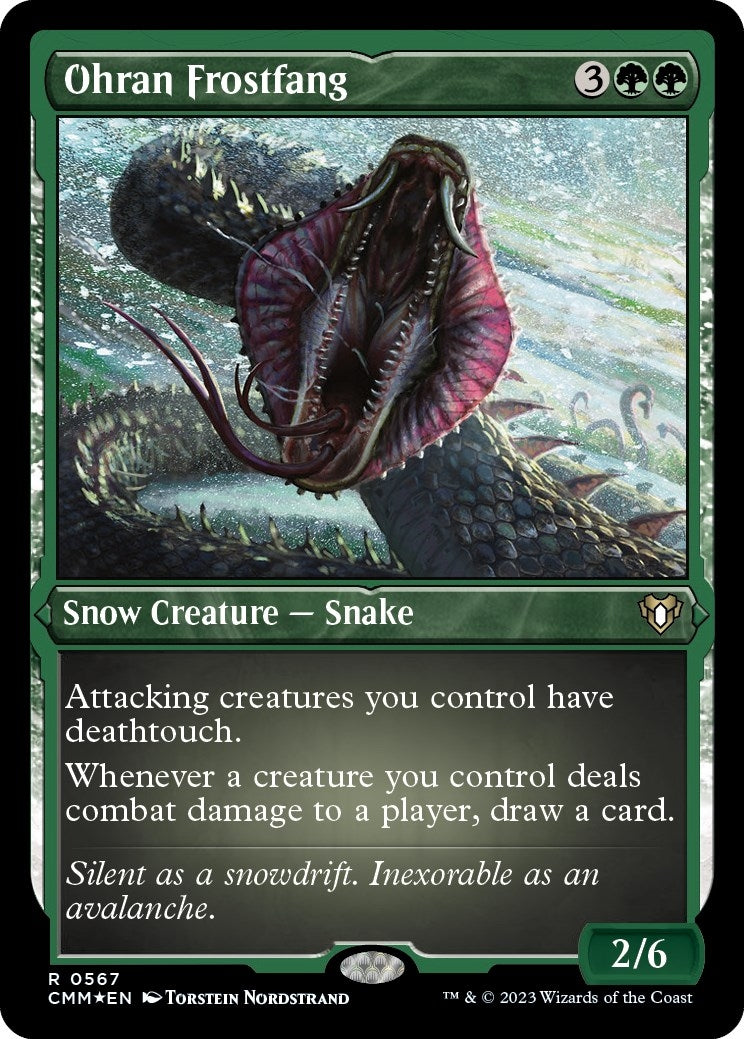 Image for Ohran Frostfang (Foil Etched) (567) (Commander Masters) - Magic: The Gathering