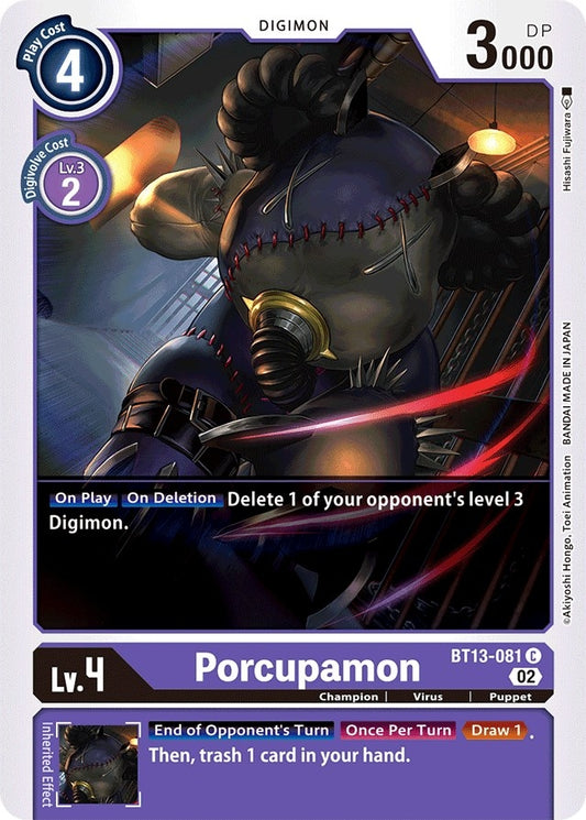 Image for Porcupamon (BT13-081 C) (Versus Royal Knights) - Digimon Card Game