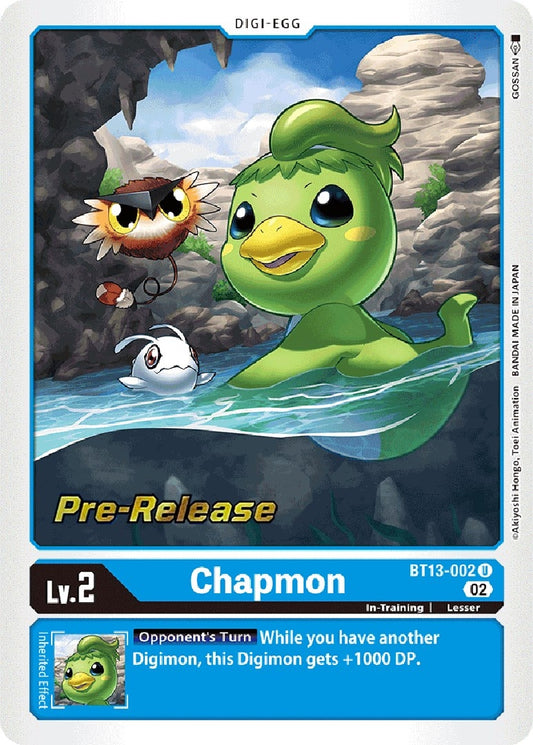 Image for Chapmon (BT13-002 U) (Versus Royal Knights Pre-Release Cards) - Digimon Card Game