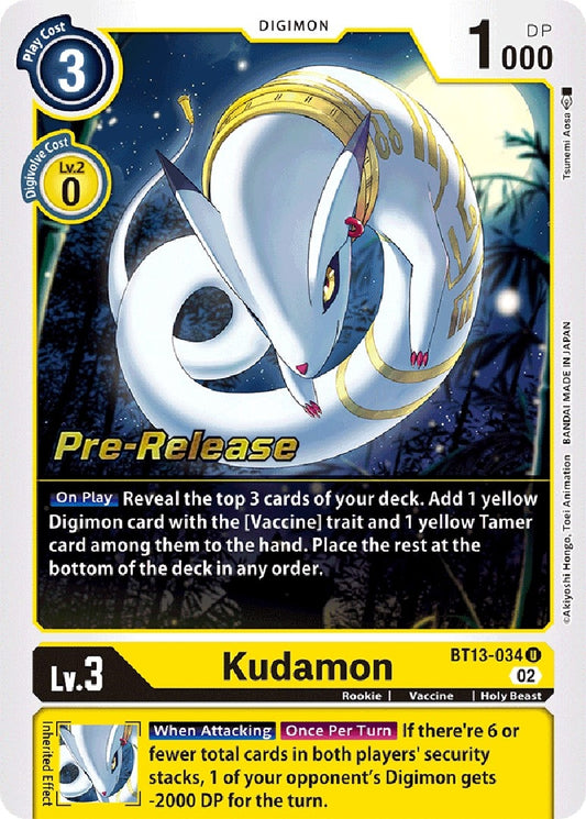 Image for Kudamon (BT13-034 U) (Versus Royal Knights Pre-Release Cards) - Digimon Card Game