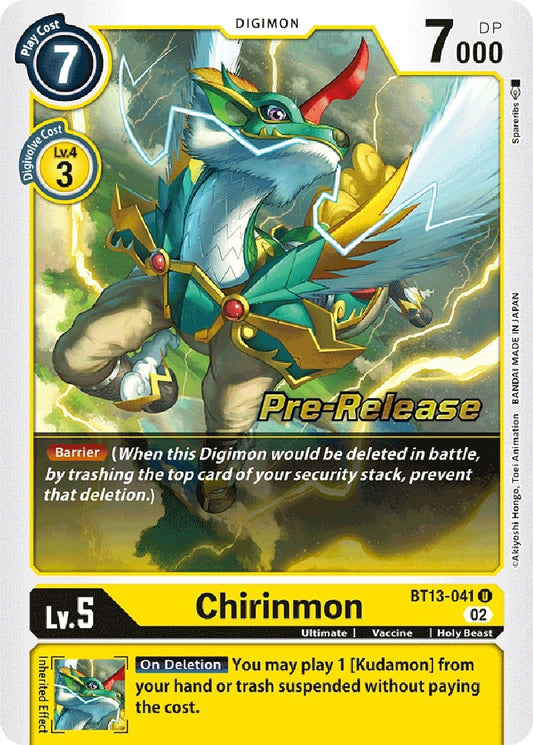 Image for Chirinmon (BT13-041 U) (Versus Royal Knights Pre-Release Cards) - Digimon Card Game