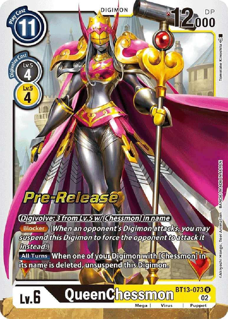 Image for QueenChessmon (BT13-073 U) (Versus Royal Knights Pre-Release Cards) - Digimon Card Game