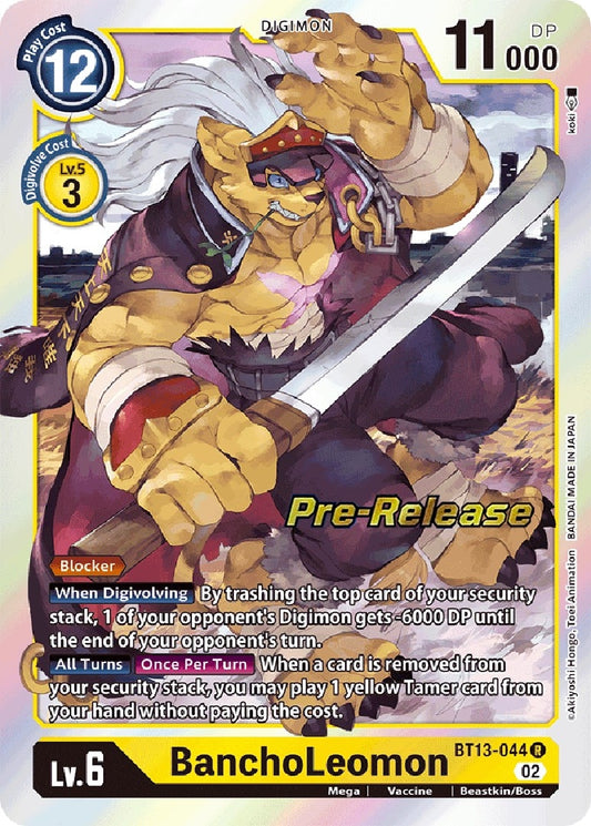 Image for BanchoLeomon (BT13-044 R) (Versus Royal Knights Pre-Release Cards) - Digimon Card Game