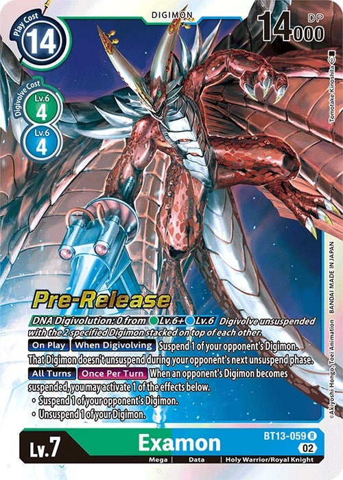 Image for Examon (BT13-059 R) (Versus Royal Knights Pre-Release Cards) - Digimon Card Game