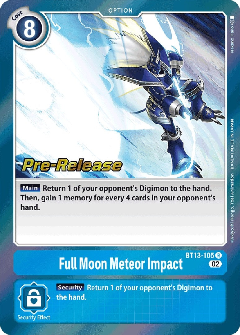 Image for Full Moon Meteor Impact (BT13-105 R) (Versus Royal Knights Pre-Release Cards) - Digimon Card Game