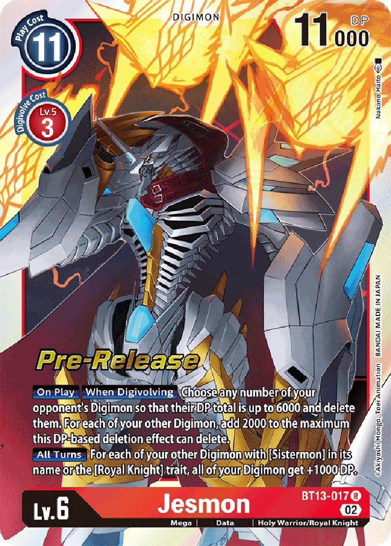 Image for Jesmon (BT13-017 R) (Versus Royal Knights Pre-Release Cards) - Digimon Card Game