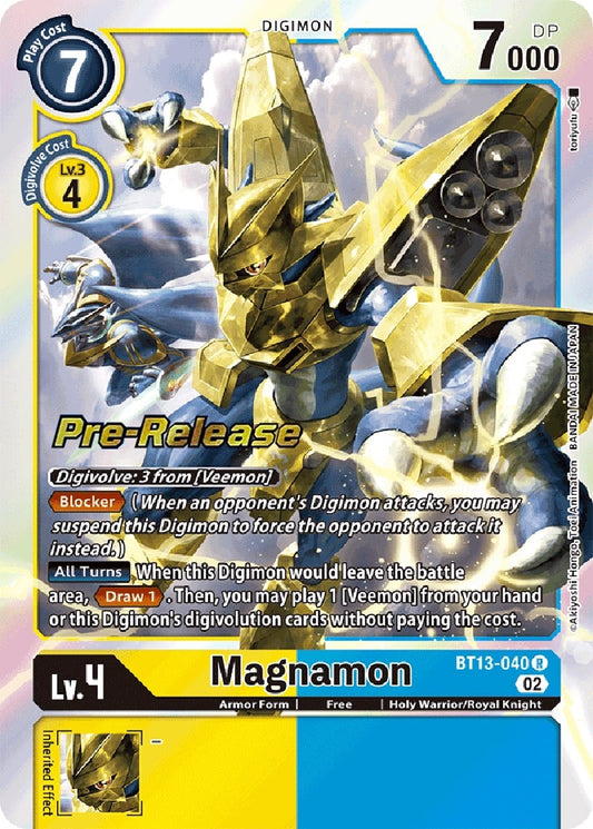 Image for Magnamon (BT13-040 R) (Versus Royal Knights Pre-Release Cards) - Digimon Card Game
