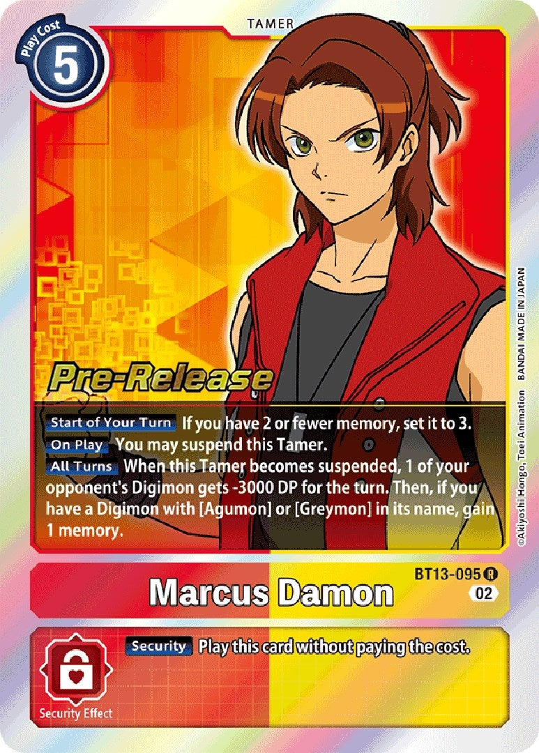Image for Marcus Damon (BT13-095 R) (Versus Royal Knights Pre-Release Cards) - Digimon Card Game