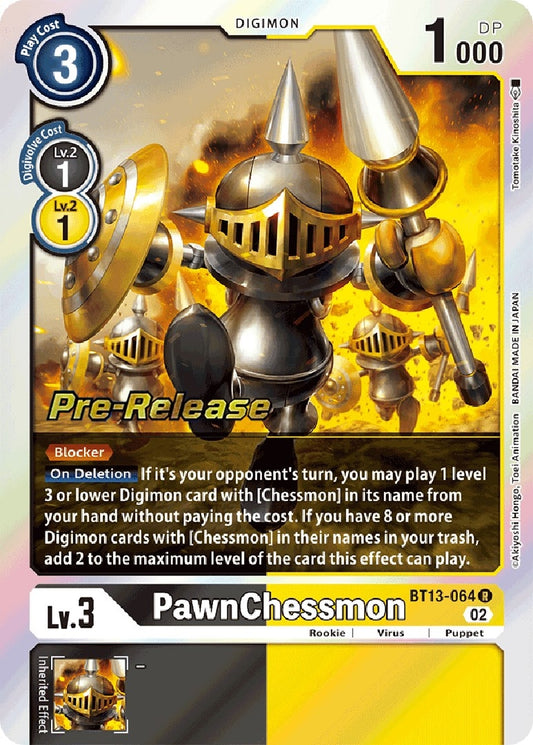 Image for PawnChessmon - BT13-064 (BT13-064 R) (Versus Royal Knights Pre-Release Cards) - Digimon Card Game