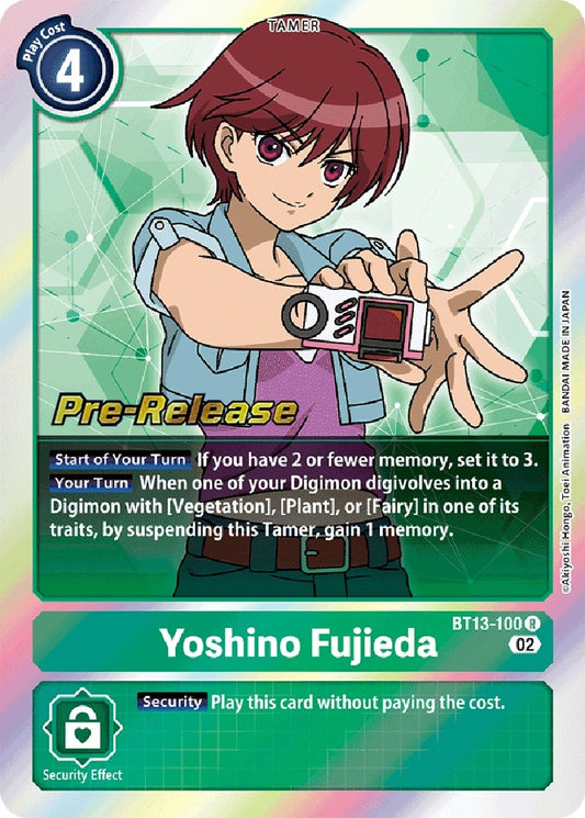 Image for Yoshino Fujieda (BT13-100 R) (Versus Royal Knights Pre-Release Cards) - Digimon Card Game