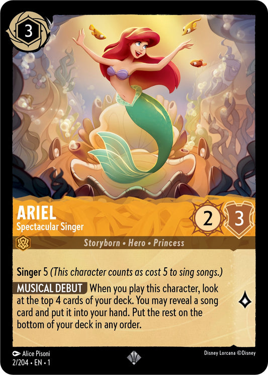 Image for Ariel - Spectacular Singer (2/204) (The First Chapter) - Disney Lorcana