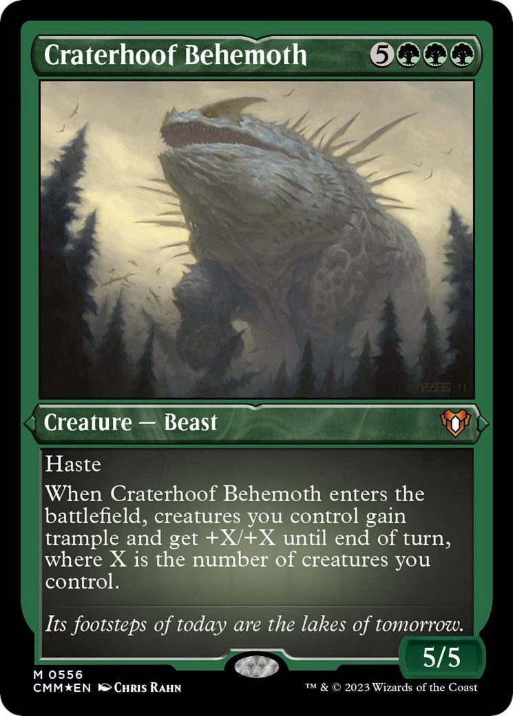 Image for Craterhoof Behemoth (Foil Etched) (556) (Commander Masters) - Magic: The Gathering