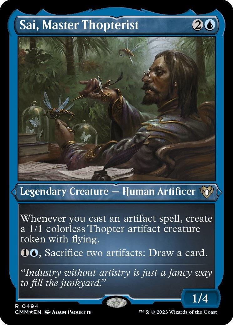Image for Sai, Master Thopterist (Foil Etched) (494) (Commander Masters) - Magic: The Gathering