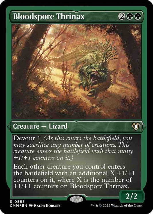 Image for Bloodspore Thrinax (Foil Etched) (555) (Commander Masters) - Magic: The Gathering