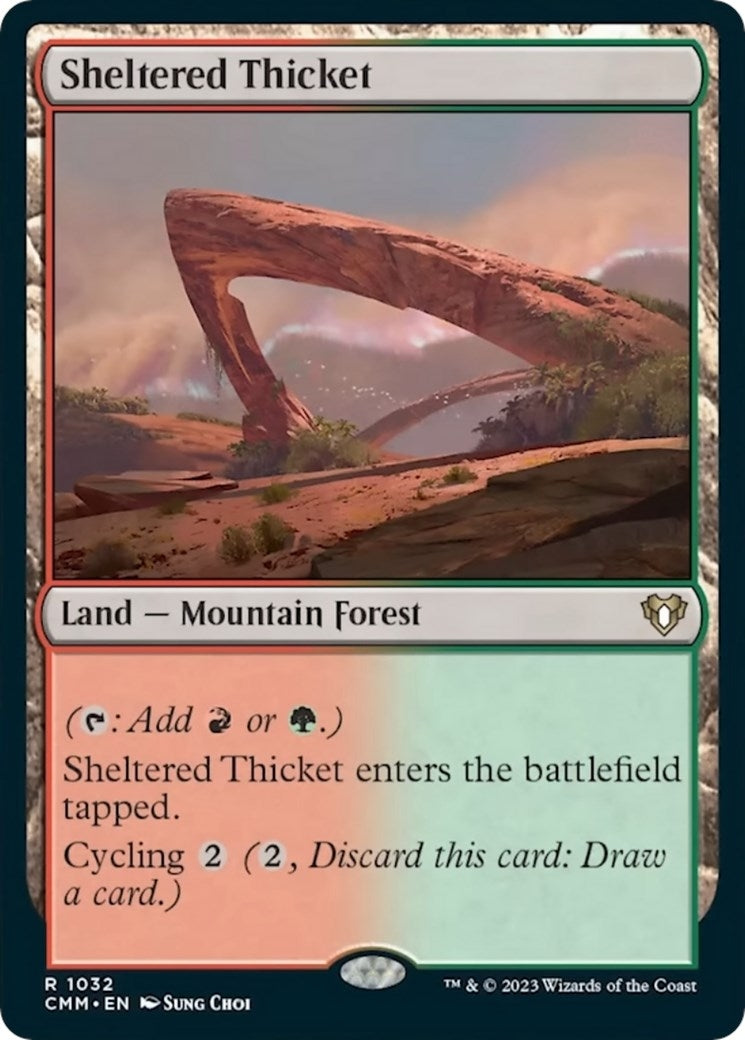 Image for Sheltered Thicket (1032) (Commander Masters) - Magic: The Gathering