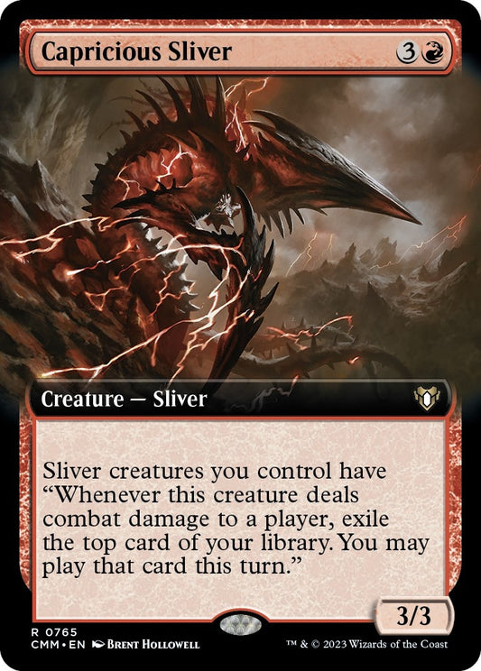 Image for Capricious Sliver (Extended Art) (765) (Commander Masters) - Magic: The Gathering