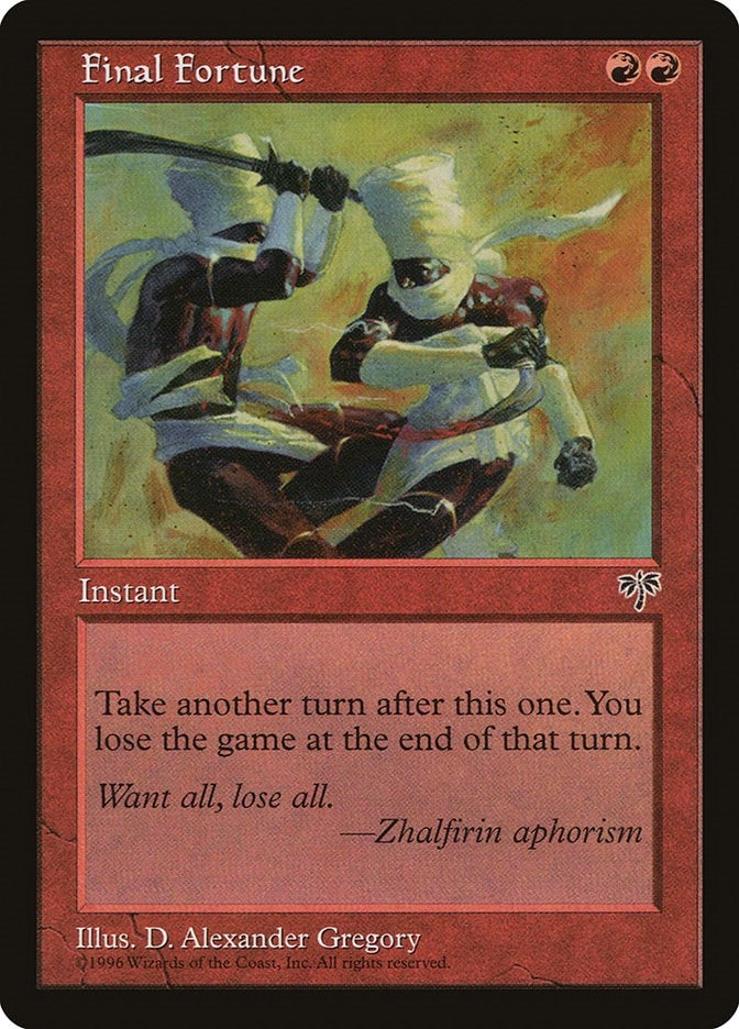 Image for Final Fortune (Mirage) - Magic: The Gathering