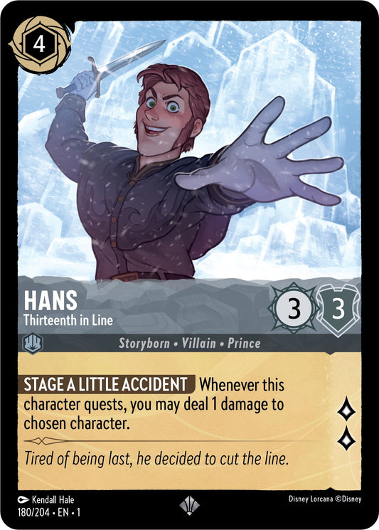 Image for Hans - Thirteenth in Line (180/204) (The First Chapter) - Disney Lorcana