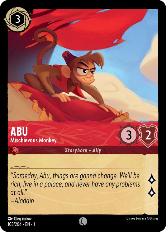 Image for Abu - Mischievous Monkey (103/204) (The First Chapter) - Disney Lorcana