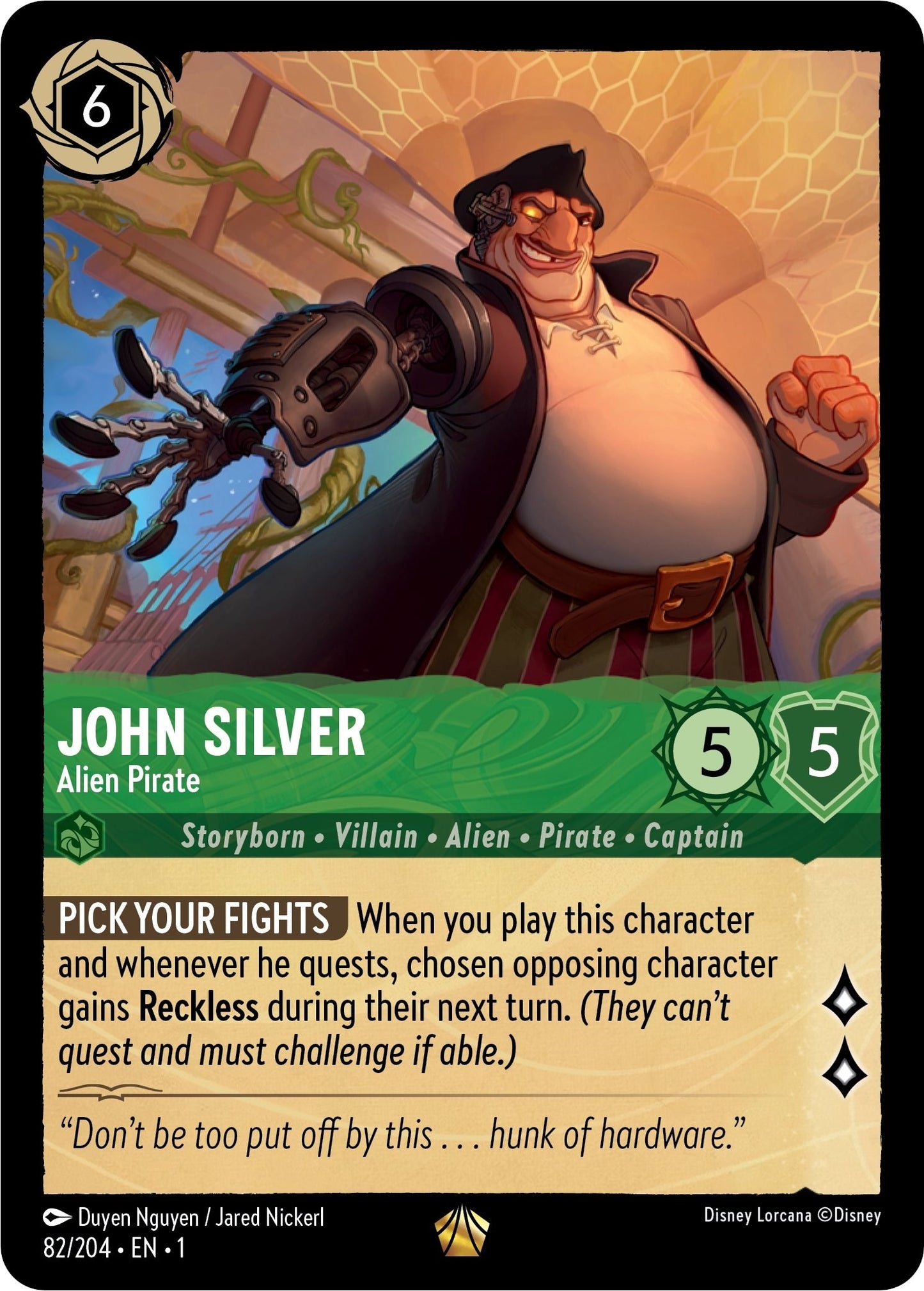 Image for John Silver - Alien Pirate (82/204) (The First Chapter) - Disney Lorcana