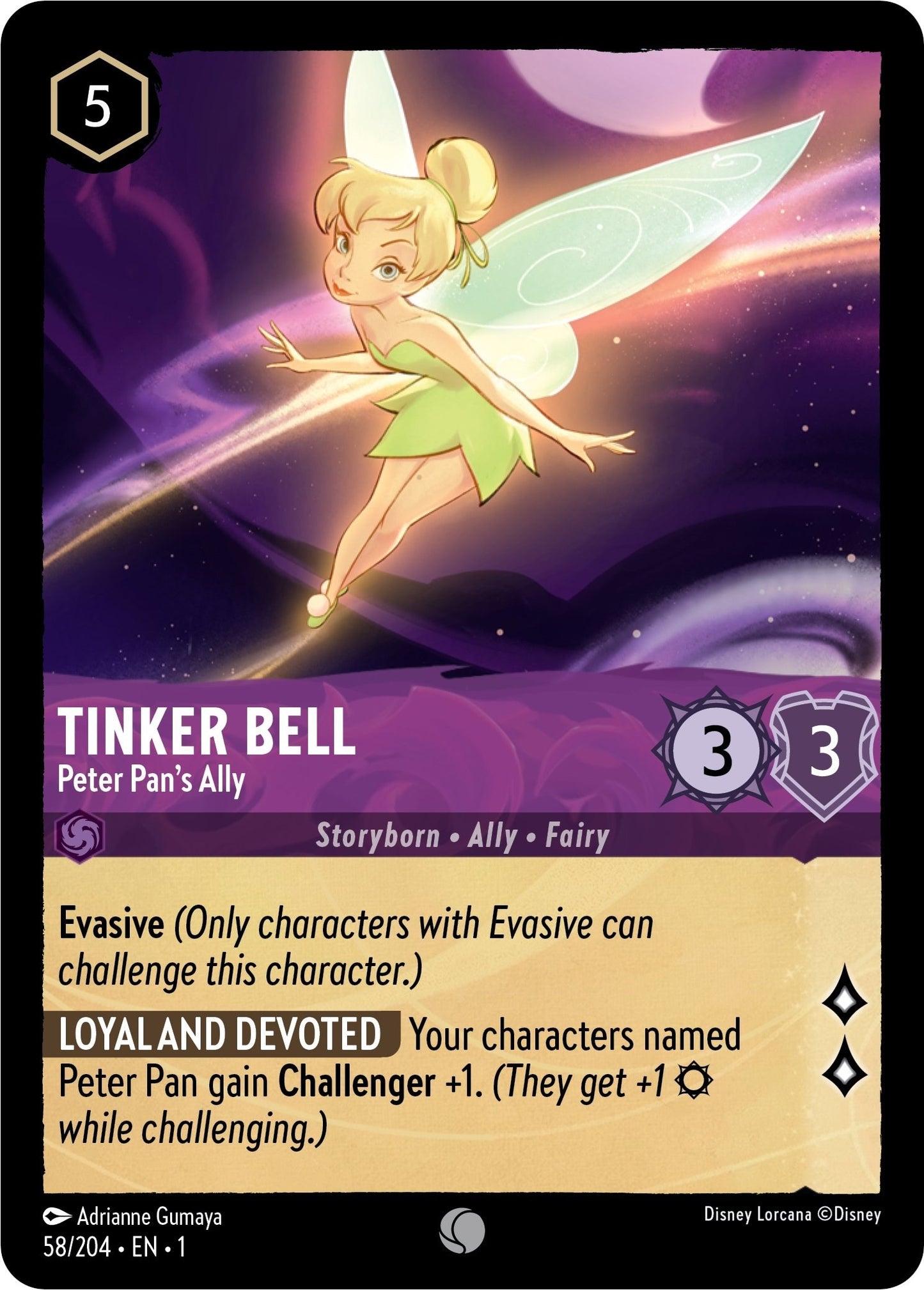 Image for Tinker Bell - Peter Pan's Ally (58/204) (The First Chapter) - Disney Lorcana