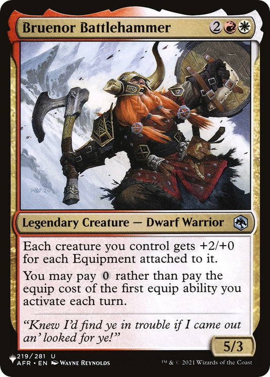 Image for Bruenor Battlehammer (219/281) (The List Reprints) - Magic: The Gathering