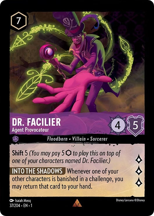 Image for Dr. Facilier - Agent Provocateur (37/204) (The First Chapter) - Disney Lorcana