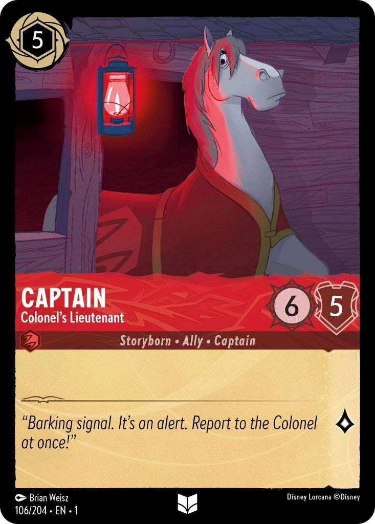 Image for Captain - Colonel's Lieutenant (106/204) (The First Chapter) - Disney Lorcana