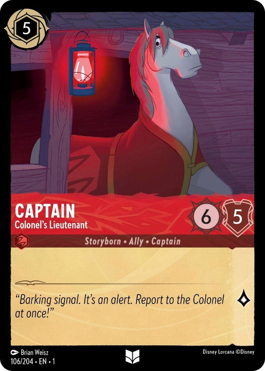 Image for Captain - Colonel's Lieutenant (106/204) (The First Chapter) - Disney Lorcana