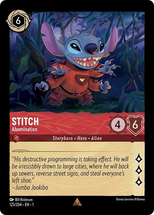 Image for Stitch - Abomination (125/204) (The First Chapter) - Disney Lorcana