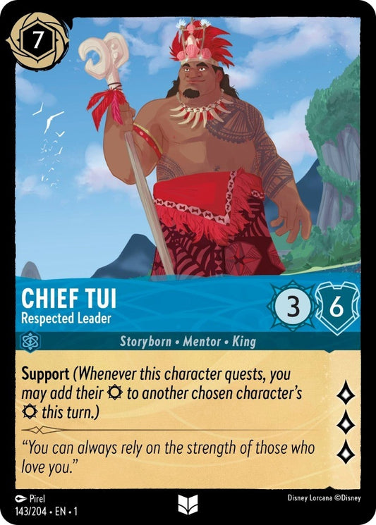 Image for Chief Tui - Respected Leader (143/204) (The First Chapter) - Disney Lorcana