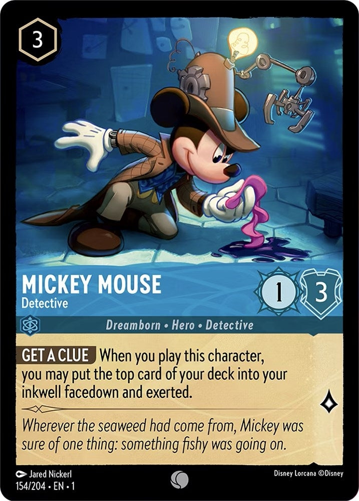 Image for Mickey Mouse - Detective (154/204) (The First Chapter) - Disney Lorcana