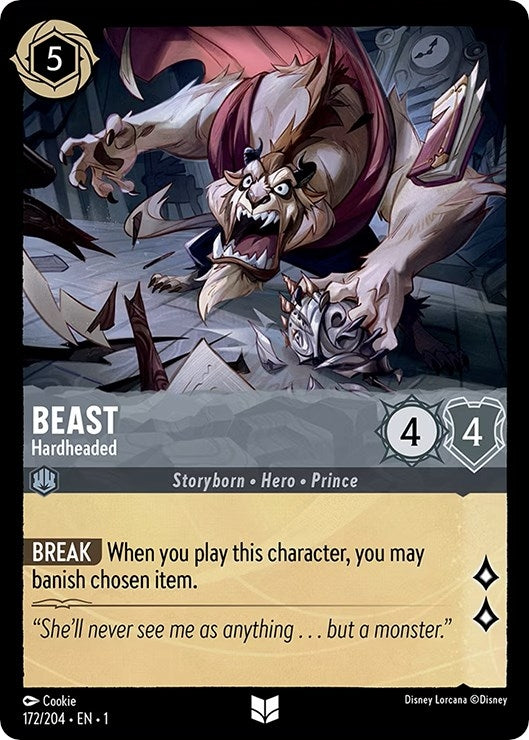 Image for Beast - Hardheaded (172/204) (The First Chapter) - Disney Lorcana