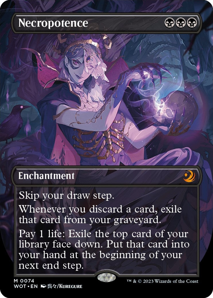 Image for Necropotence (Anime Borderless) (74) (Wilds of Eldraine: Enchanting Tales) - Magic: The Gathering