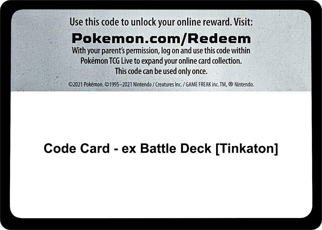 Image for Code Card - ex Battle Deck [Tinkaton] (Miscellaneous Cards & Products) - Pokemon