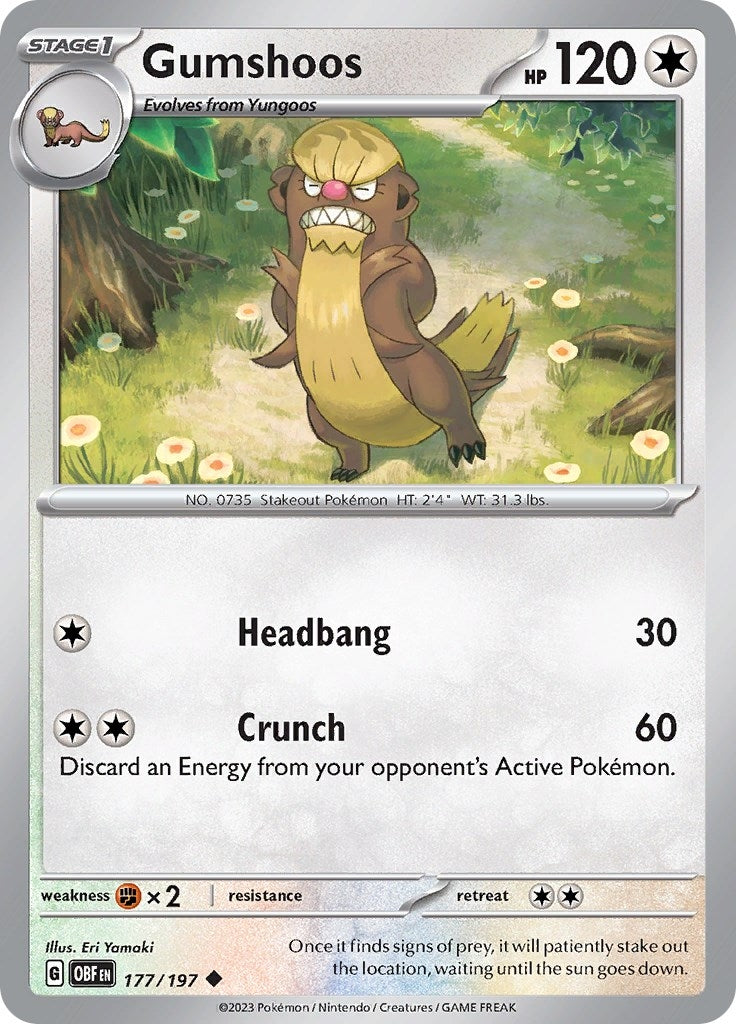 Image for Gumshoos (177/197) (SV03: Obsidian Flames) - Pokemon