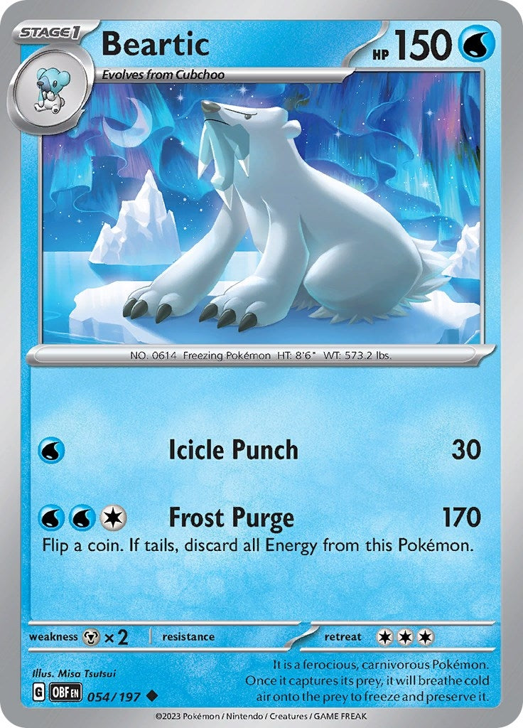 Image for Beartic (054/197) (SV03: Obsidian Flames) - Pokemon