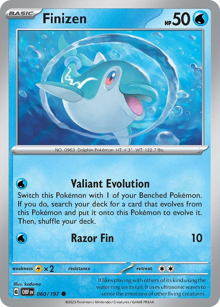 Image for Finizen 60/197 (060/197) (SV03: Obsidian Flames) - Pokemon